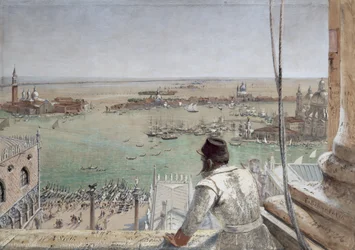 Il bacino di San Marco dal Campanile, Venezia, 1862